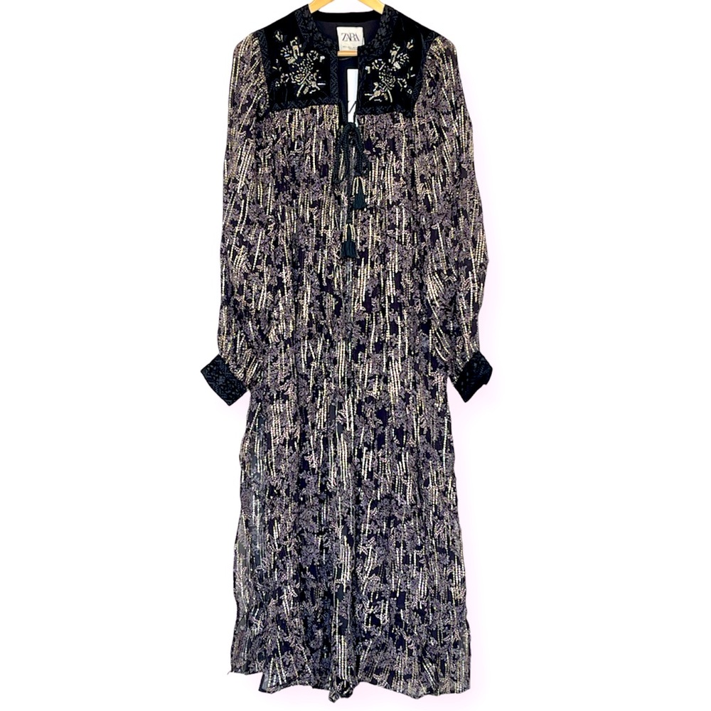 Embroidered Printed Kimono - Picture 12 of 12